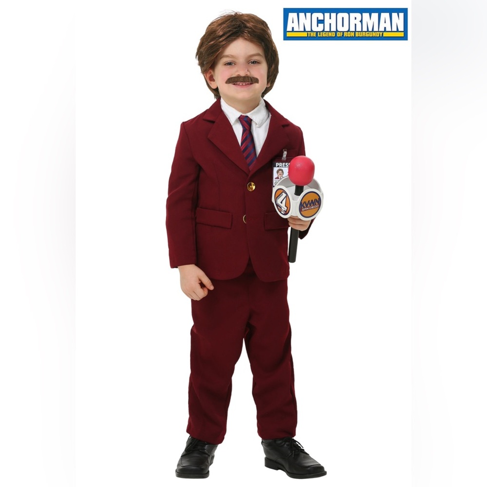 NWT Anchorman Ron Burgundy Toddler Costume